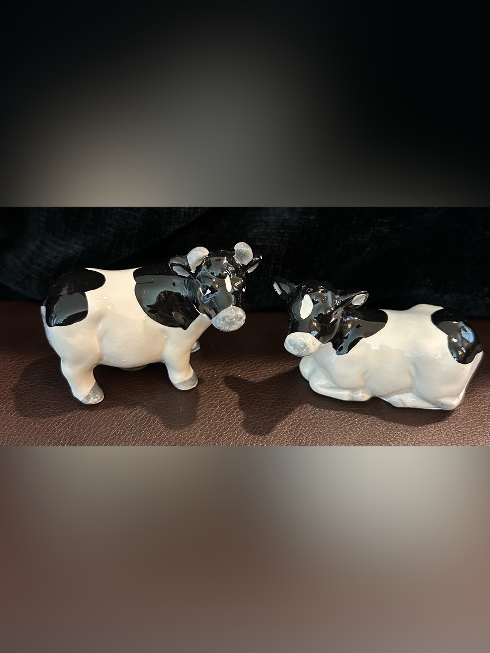 Black & White Ceramic Cow Salt & Pepper Set